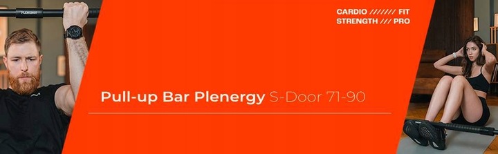Drążek do podciągania rozporowy do ćwiczeń Plenergy S-Door 71-90 cm