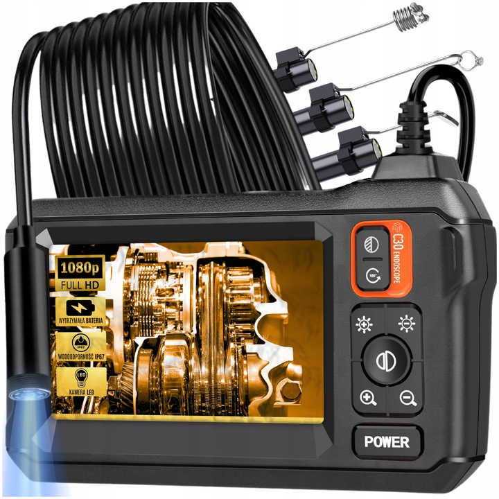 Kamera Endoskopowa Inspekcyjna 1080p 5m Bezprzewodowa Przemysłowa Zestaw
