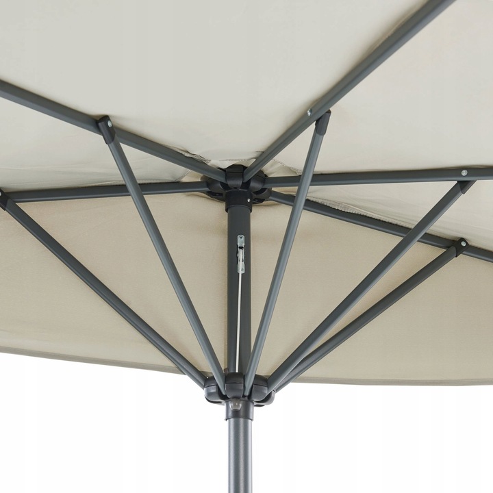 PARASOL BALKONOWY PÓŁOKRĄGŁY NA BALKON PÓŁPARASOL 250cm SZARY