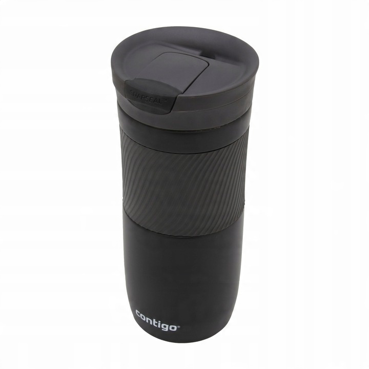KUBEK TERMICZNY CONTIGO BYRON 470ML CZARNY - BLOKADA POKRYWY - BEZ BPA