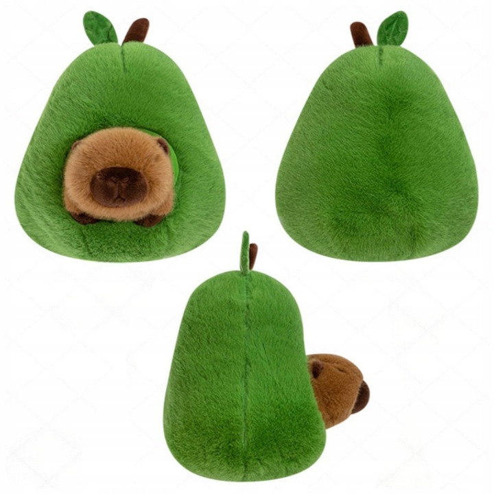 KAPIBARA W AWOKADO PLUSZAK ZABAWKA MASKOTKA PLUSZOWA PRZYTULANKA MIĘKKA 2W1