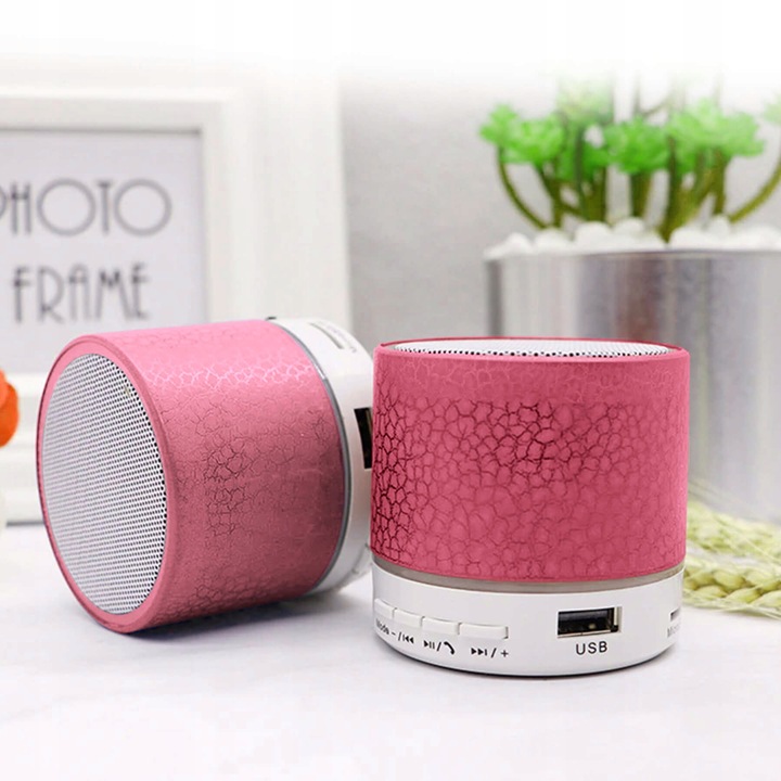 GŁOŚNIK BEZPRZEWODOWY PRZENOŚNY BLUETOOTH LED