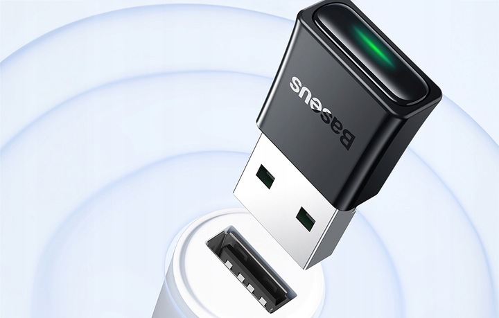 BASEUS PRZENOŚNY BEZPRZEWODOWY ADAPTER USB ODBIORNIK NADAJNIK BLUETOOTH 5.3