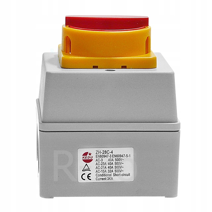 Wyłącznik włącznik KEDU do silnika trójfazowego ZH 28-2 gwiazda trójkąt 40A