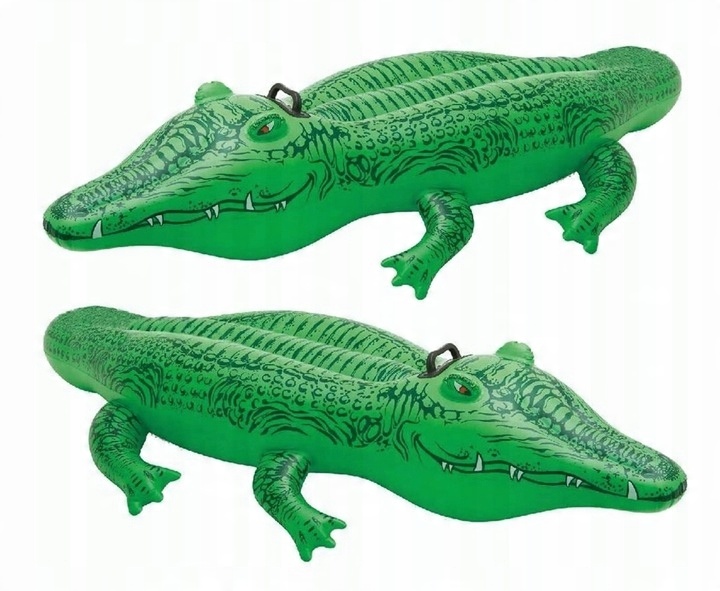 DUŻY MATERAC DMUCHANY DO PŁYWANIA KROKODYL INTEX 168x86 cm XXL