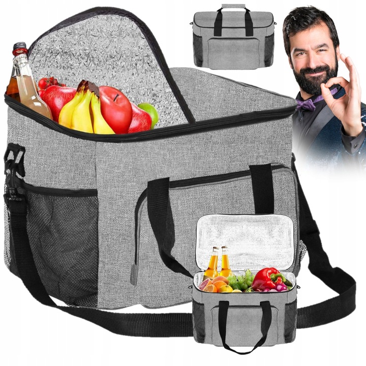 TORBA TERMICZNA śniadaniowa PLAŻOWA PIKNIKOWA lodówka NA JEDZENIE 28 litrów