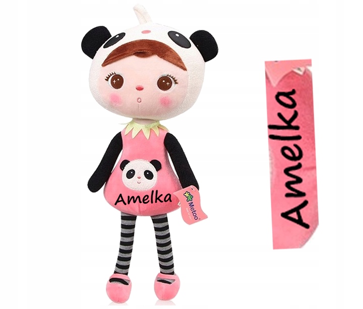 Metoo LALKA szmacianka MIŚ PANDA PERSONALIZACJA METRYCZKA PLUSZAK ZABAWKA