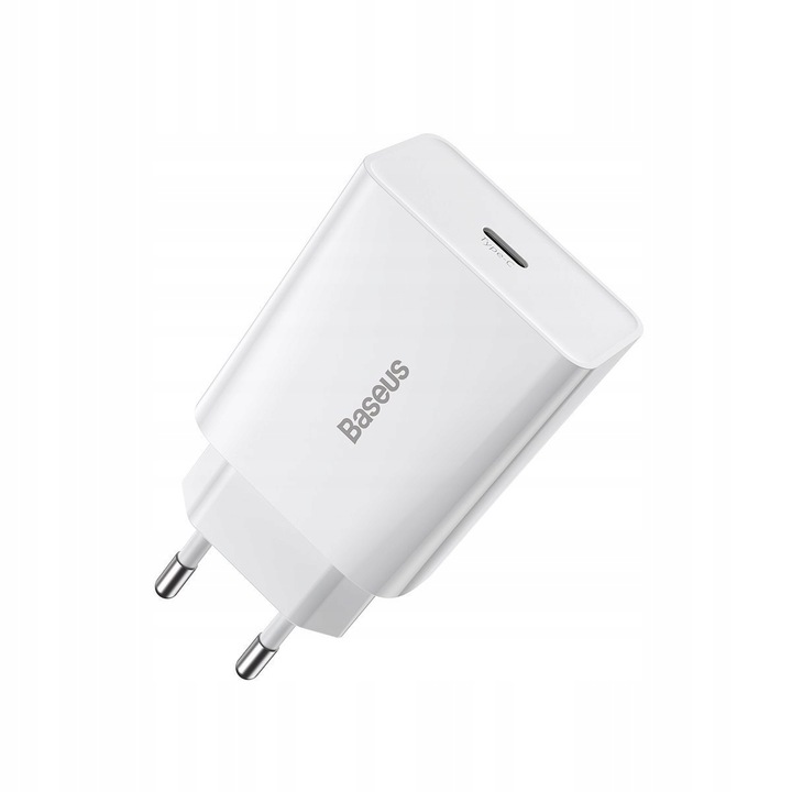 BASEUS SZYBKA ŁADOWARKA SIECIOWA MOCNA ZASILACZ USB-C TYPE-C QC 3.0 PD 20W