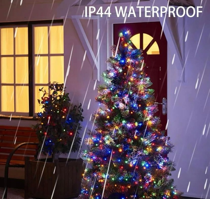 LAMPKI CHOINKOWE 1000 LED FLASH ZEWNĘTRZNE WEWNĘTRZNE ŚWIĄTECZNE MULTIKOLOR