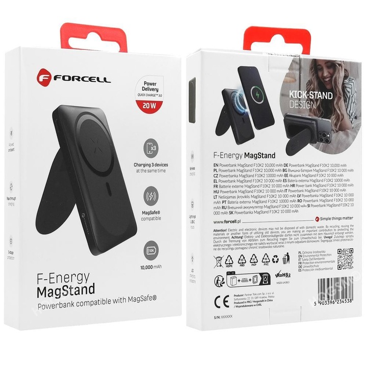 PowerBank Magnetic Wireless MagSafe USB-C 10000mAh do iPhone 15 / Pro /Max