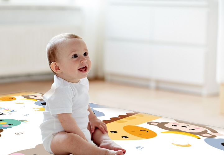 Mata piankowa składana dwustronna duża edukacyjna dla dzieci XPE 180x200 cm