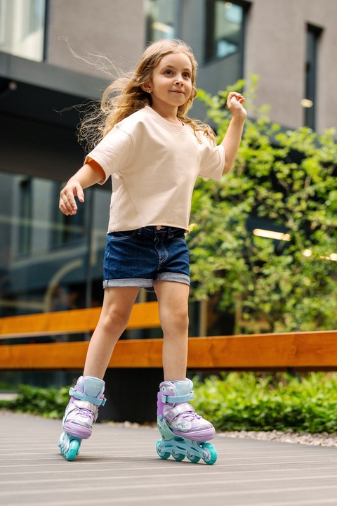 Rolki Łyżwy Wrotki 4w1 Regulowane RAVEN Isla 27-30 Kółka LED