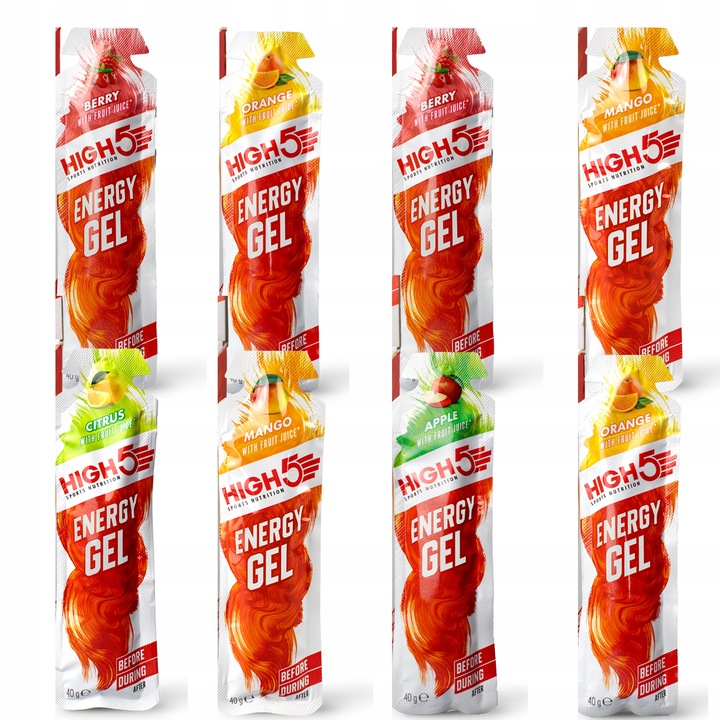 ŻEL ENERGETYCZNY HIGH5 - MIKS SMAKÓW 8 X 40G MIX