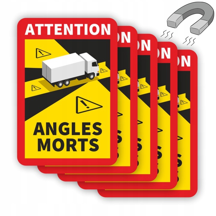 Magnes ANGLES MORTS francja TIR martwe pola 5 szt