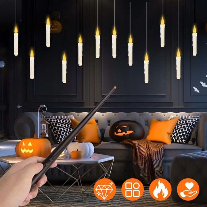 Lampka W Pływające Świeca Led Dekoracja Harry Potter Magic Wand, Dekoracja