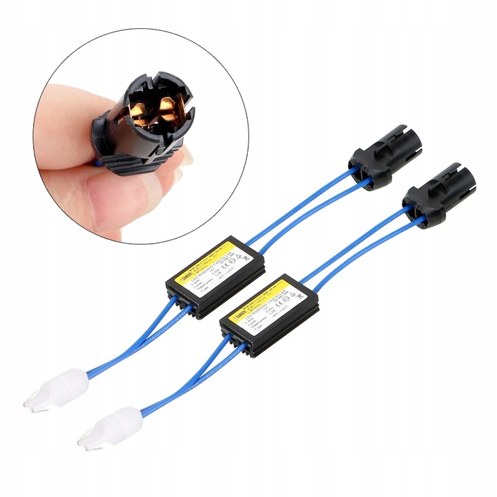 FILTRY REZYSTORY OPORNIKI CAN-BUS DO ŻARÓWEK LED W5W 5W5 T10 BEZ BŁĘDU KPL.