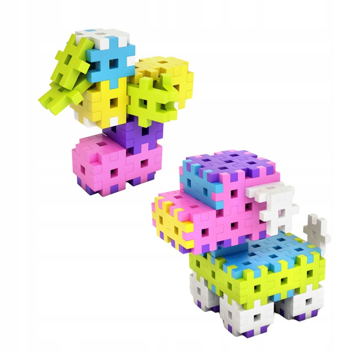 KLOCKI WAFLE KONSTRUKCYJNE MELI Basic 300 El MINI PUZZLE GOFRY EDUKACYJNE