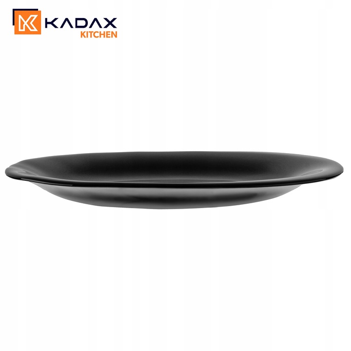 TALERZ DESEROWY 21,5 cm CZARNY TALERZE ZESTAW TALERZY NA CIASTO 6 szt