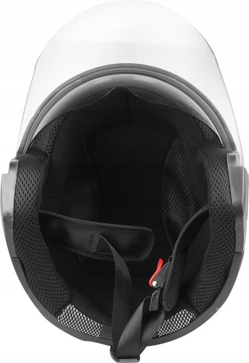 KASK MOTOCYKLOWY OTWARTY SKUTER QUAD ATV GOKART ROLKI BIAŁY BLENDA SZYBA M