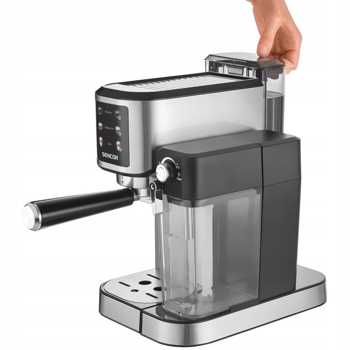 Automatyczny Kolbowy ekspres ciśnieniowy Sencor SES4910SS 1350W 20bar stal