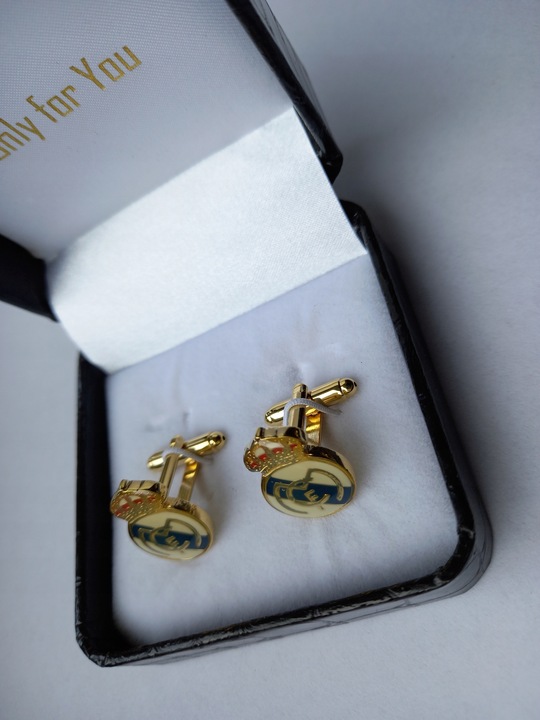 Spinki do mankietów koszuli Real Madryt dla kibica