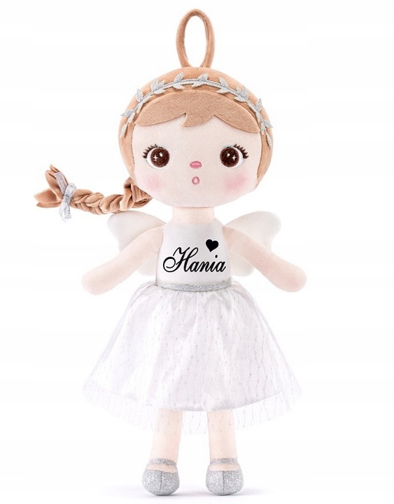 Metoo laleczka Personalizowana Biały Aniołek - imię gratis!
