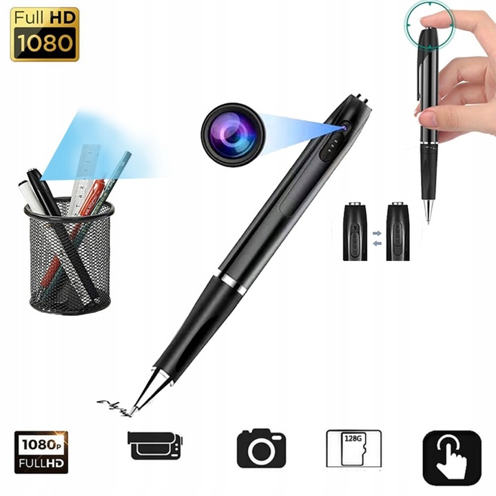 Ukryta kamera szpiegowska długopis Full HD mini