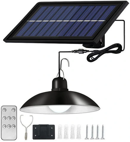 Lampa Żyrandol LED Panel Solarny Kemping Żarówka