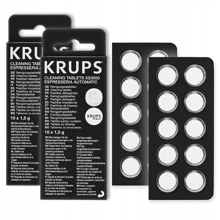 Tabletki Krups do czyszczenia ekspresu do kawy Krups XS3000 10 sztuk