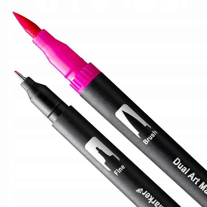 MARKERY AKWARELOWE 24 SZT MAZAKI PISAKI FLAMASTRY DWUSTRONNE WODNE ZESTAW