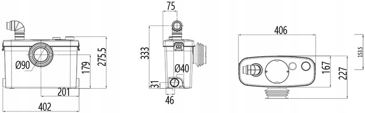 POMPA ROZDRABNIACZ WC PRZEPOMPOWNIA MŁYNEK WATERMANPRO GORĄCA WODA