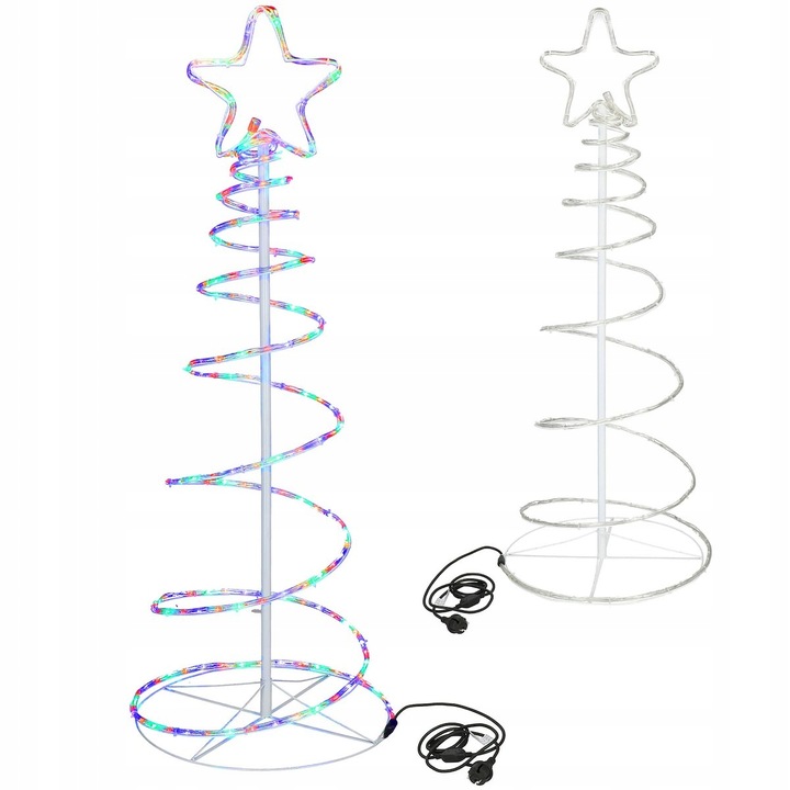 CHOINKA LED 135cm WĄŻ ŚWIETLNY LAMPKI ZEWNĘTRZNE MULTIKOLOR ŚWIETLNA OZDOBA