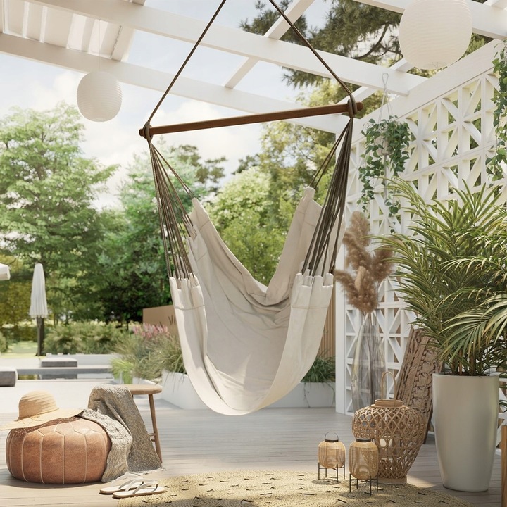 HAMAK KRZESŁO brazylijskie do ogrodu 100x130 fotel huśtawka wiszący FABIO