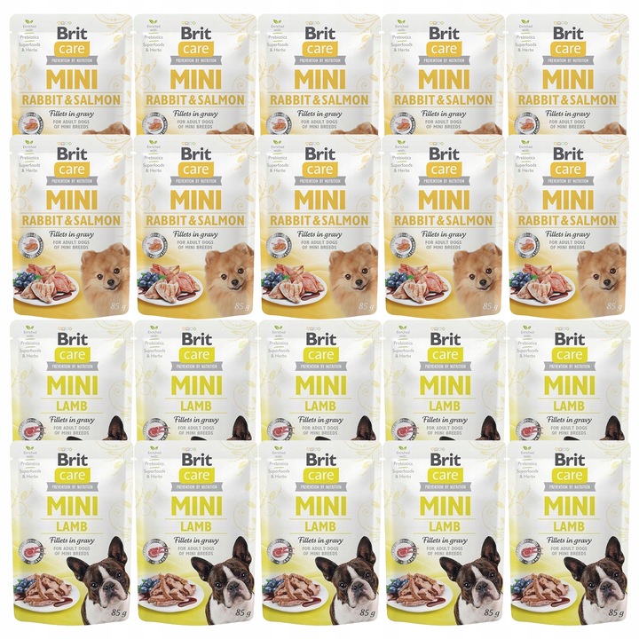 BRIT CARE MINI DOG karma mokra dla psa mix smaków 20 x 85g bezzbożowa