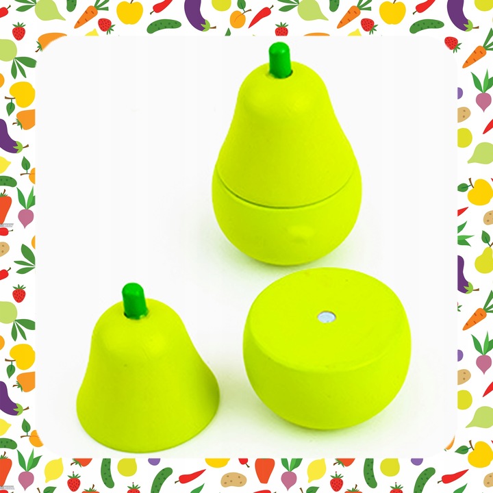 DREWNIANE WARZYWA OWOCE DO KROJENIA NA MAGNES DLA DZIECI ZESTAW XXL