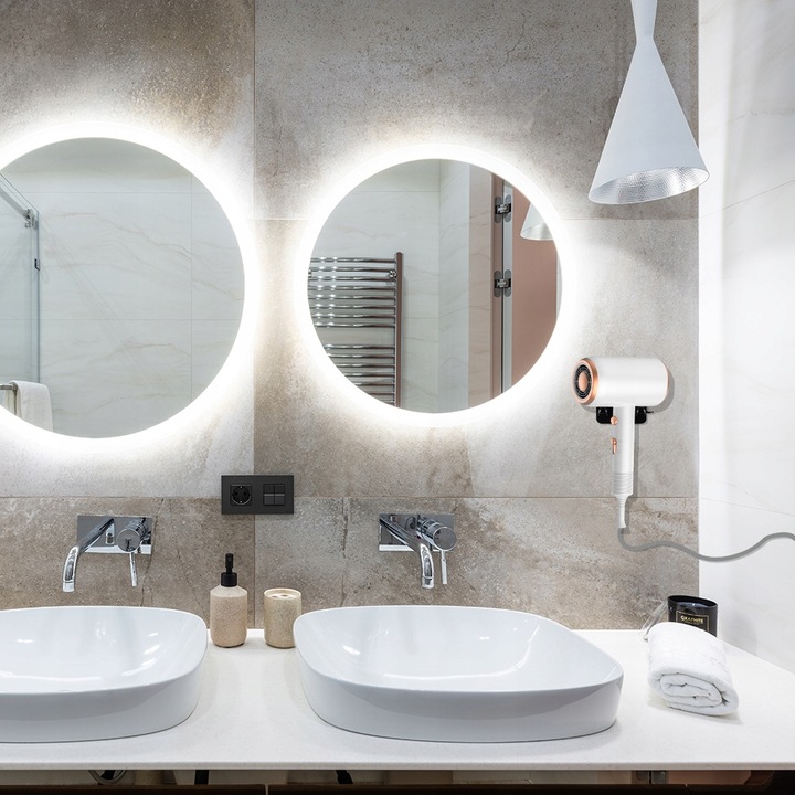 SUSZARKA DO WŁOSÓW z zimnym nadmuchem jonizacja dyfuzor moc 1800W nie puszy