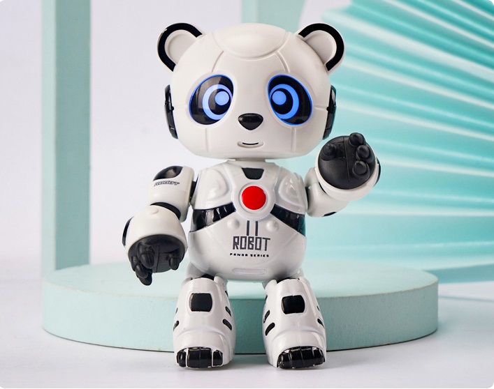 INTERAKTYWNY ROBOT PANDA MÓWI POWTARZA GRA ŚWIECI ZABAWKA DLA DZIECI
