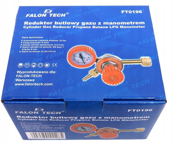 REDUKTOR BUTLOWY PROPAN-BUTAN LPG Z MANOMETREM
