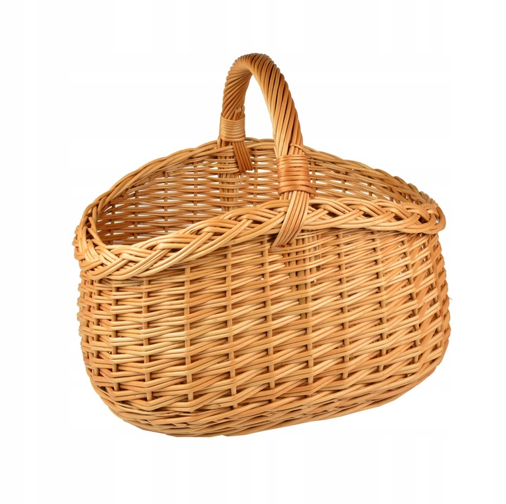 PIĘKNY wiklinowy koszyk NA ZAKUPY PIKNIK GRZYBY XL