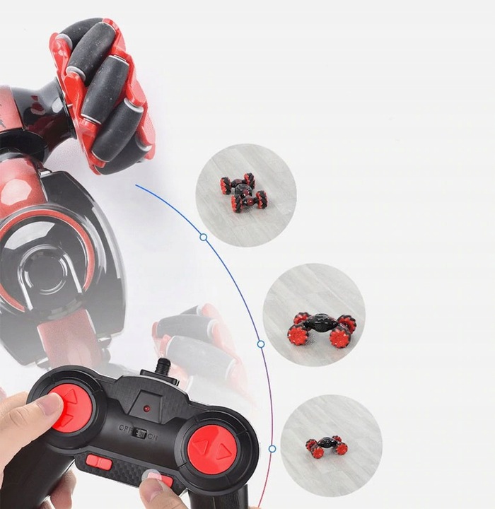 SAMOCHÓD ZDALNIE STEROWANY RĘKĄ GESTAMI + PILOT 4x4 AUTO RC AKUMULATOR LED