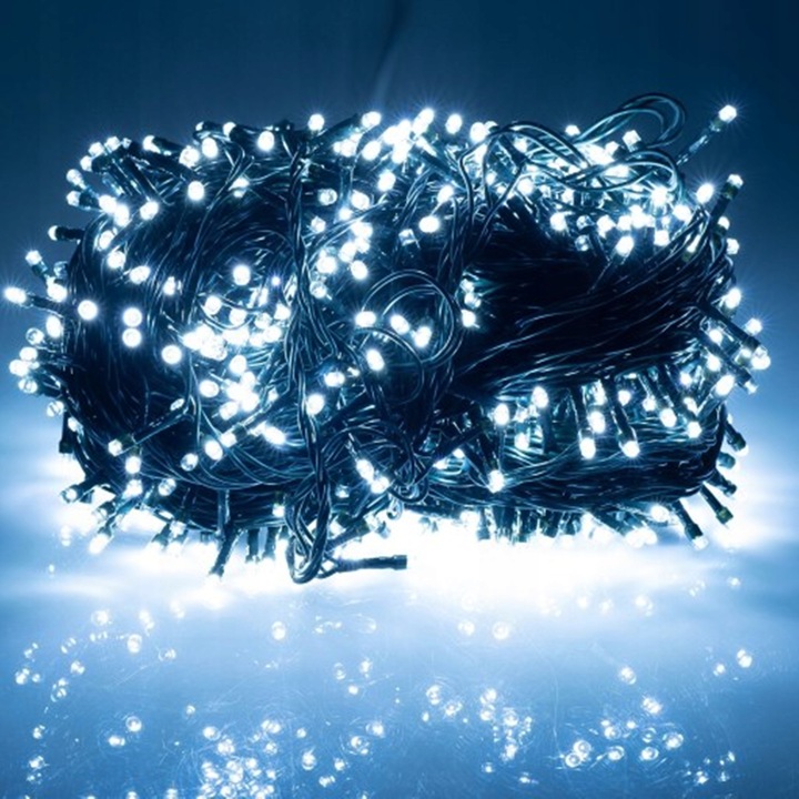 LAMPKI ŚWIĄTECZNE CHOINKOWE NA CHOINKĘ Zewnętrzne Wewnętrzne 500 LED ZIMNE