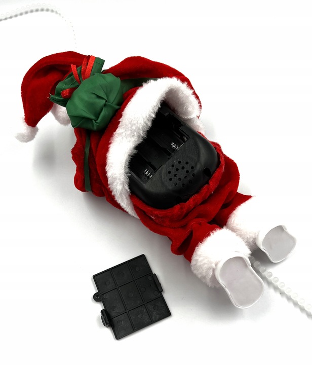 WSPINAJĄCY SIĘ MIKOŁAJ GRA ŚPIEWA ŚWIECI ŚWIĘTA NA PREZENT