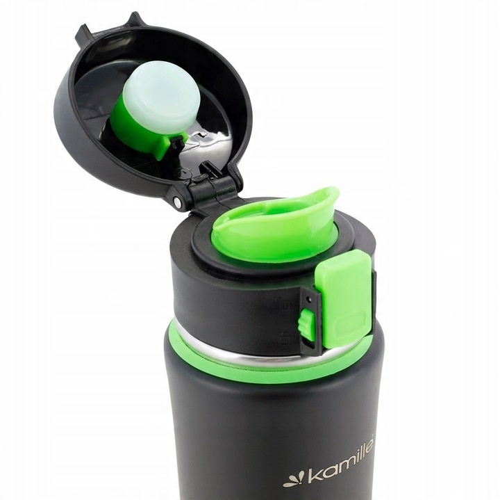 KUBEK TERMICZNY TERMOS STALOWY 100% SCZELNY pojemny bidon KAMILLE 500 ml