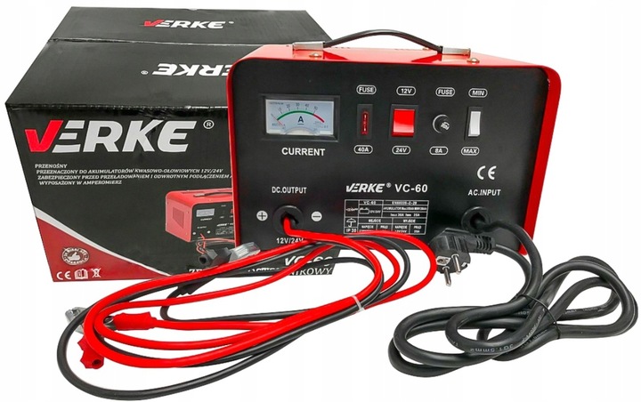 PROSTOWNIK SAMOCHODOWY DO AKUMULATORÓW 12V 24V 30A