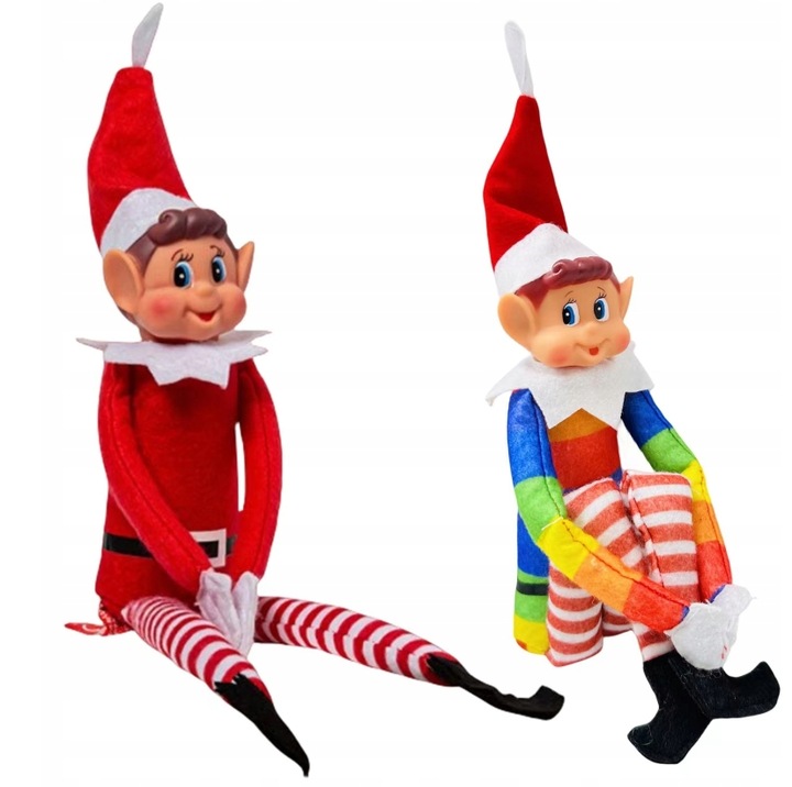 2 ELF ON THE SHELF PSOTNIK FIGURKA ELFA SKRZAT KRASNAL ŚWIĄTECZNY ADWENTOWY