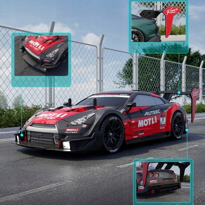 SAMOCHÓD RC DO DRIFTU AUTO WYŚCIGOWE ZDALNIE STEROWANE DRIFT 4x4 PILOT 2,4