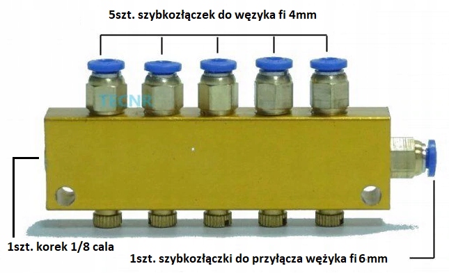 ROZDZIELACZ CENTRALNEGO SMAROWANIA CNC TOKARKI 5P