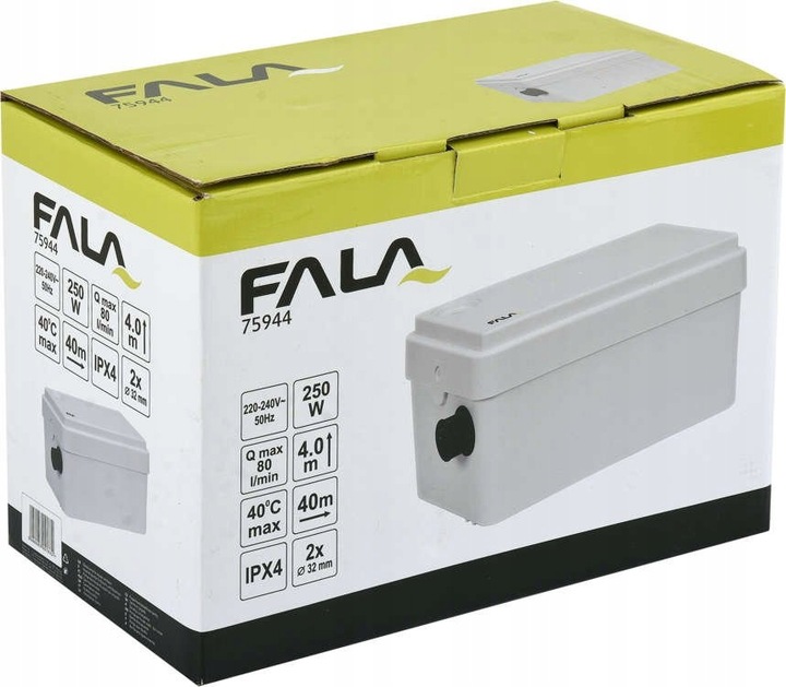 POMPA ŁAZIENKOWA DO PRYSZNICA WANNY UMYWALKI 250W AUTOMATYCZNA 80L/min