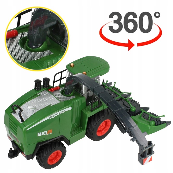 Zdalnie Sterowany Kombajn Ruchome Elementy Świeci DYM Prezent dla 5 6 Latka