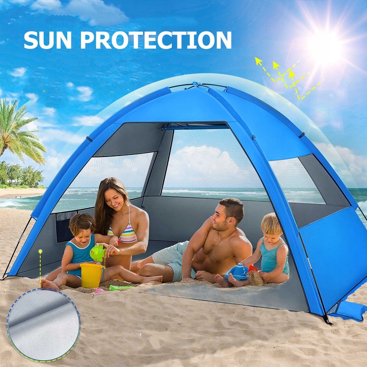 Składany Automatyczny Namiot Plażowy Turystyczny Z Filtrem UV